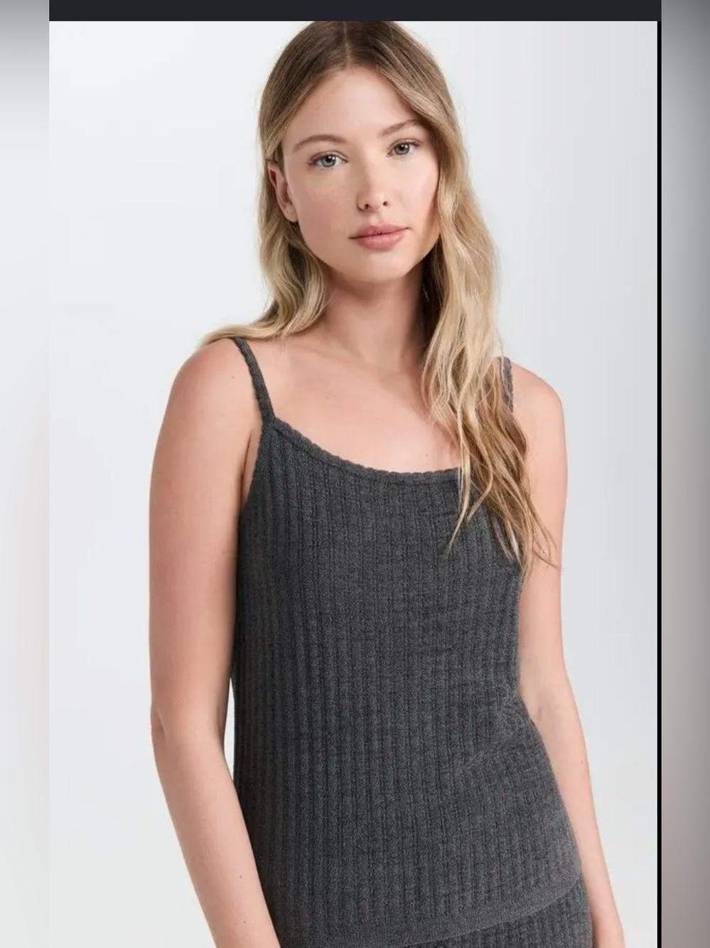 Barefoot Dreams Cozy Charcoal Knit Pullover